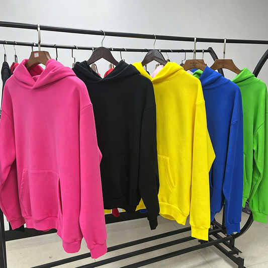 Wholesale 350G Fleece Heavyweight Cotton Blank Hoodies High Quality Oversized Custom Logo Men's Hoodie